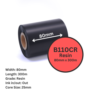 DM 80mm x 300m Resin B110CR 1" Out