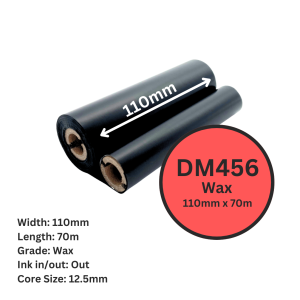 DM 110mm x 70m Wax DM456 ½" Out