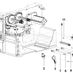 Alternative view of REAR PRESSING PAPER ROLLER - MX printer