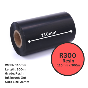 DM 110mm x 300m Resin R300 1" Out