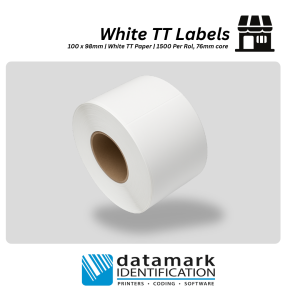 Alternative view of 100 x 98 White TT Paper Label Perf / Perm 76/1500