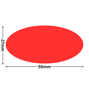 *LABELS - TV 55 X 27 RED 1000